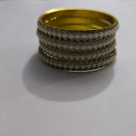 4 pcs white pearls bangles set